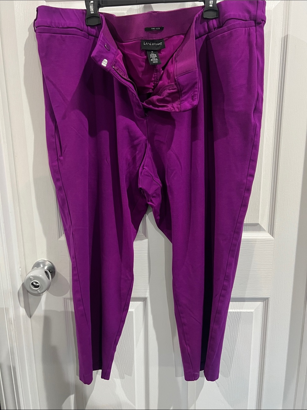 Lane Bryant Vivid Purple Stretch Ponte Ankle Pants